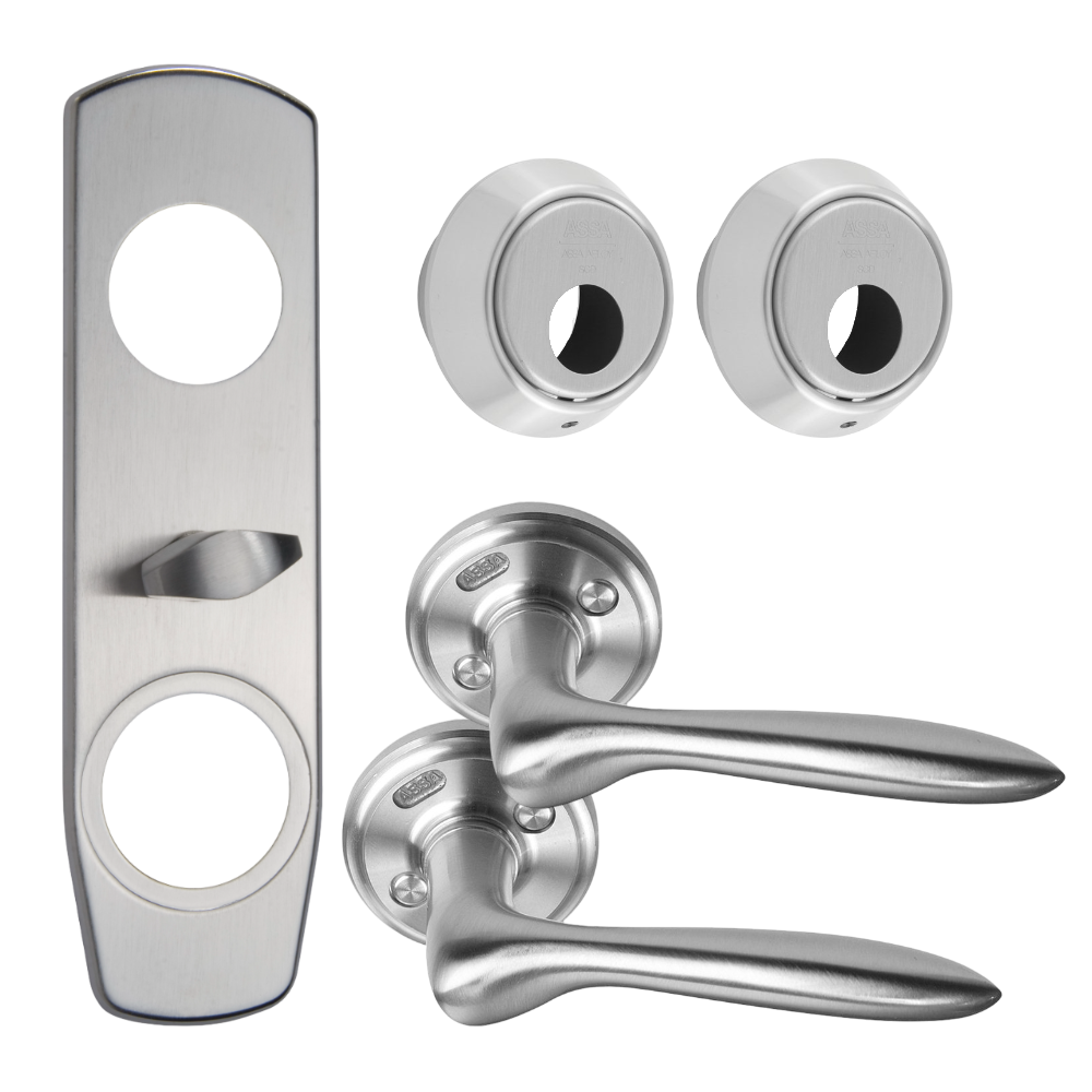 Beslagspaket ASSA Epok 1956 Mattkrom