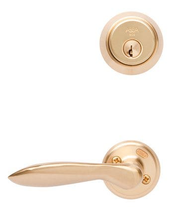 Behörssats ASSA Entré d12-S1 - Matt mässing