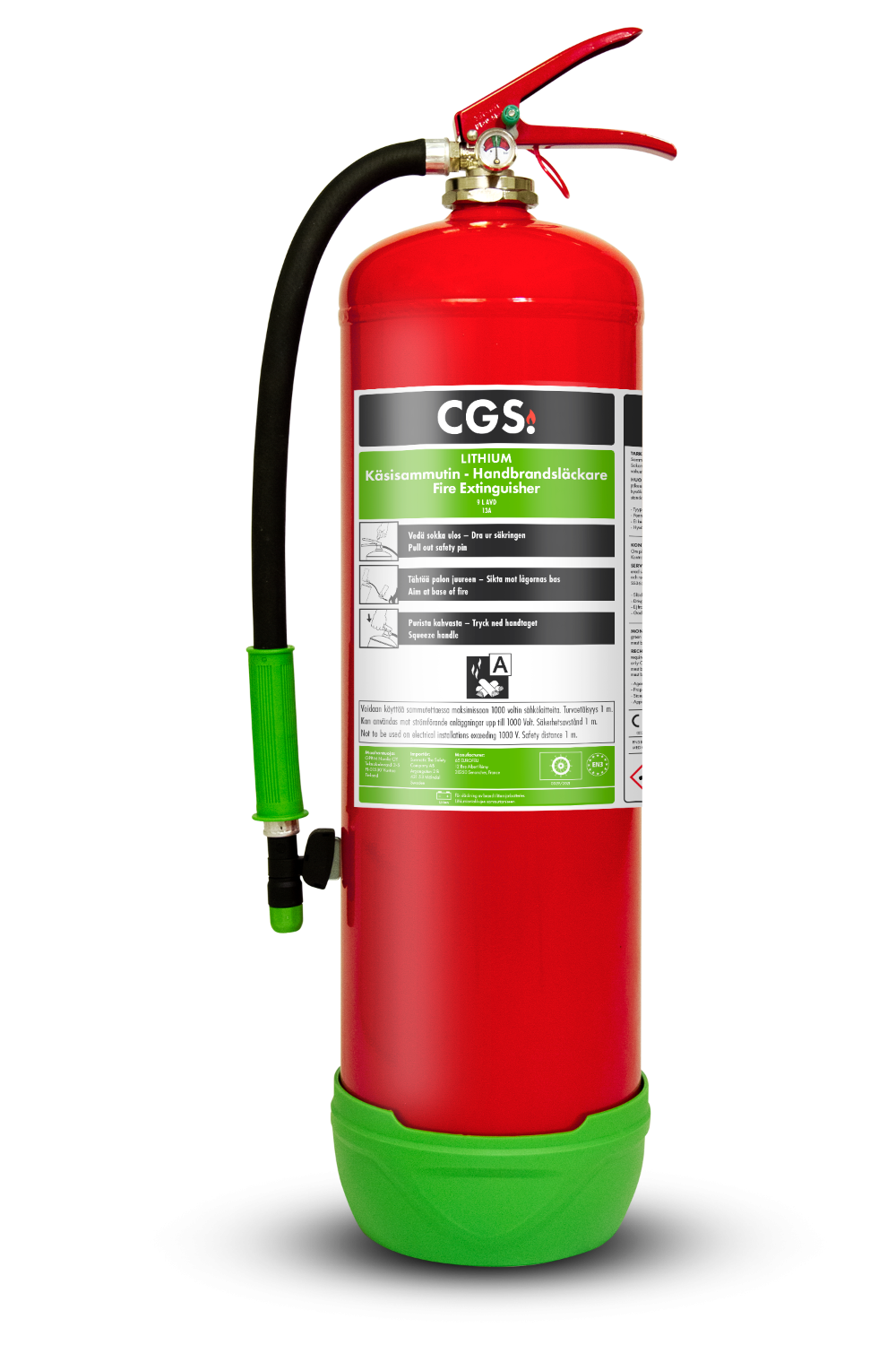 Lithium / AVD brandsläckare 9 liter Housegard