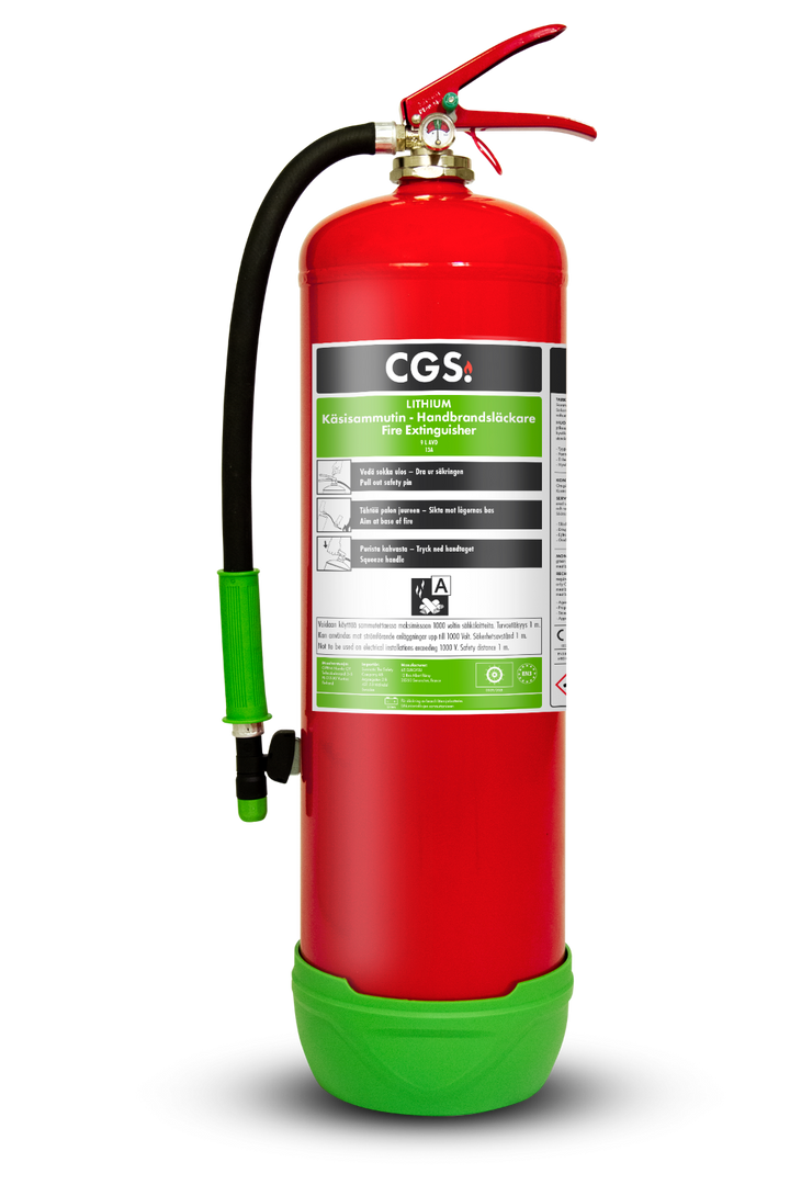 Lithium / AVD brandsläckare 9 liter Housegard
