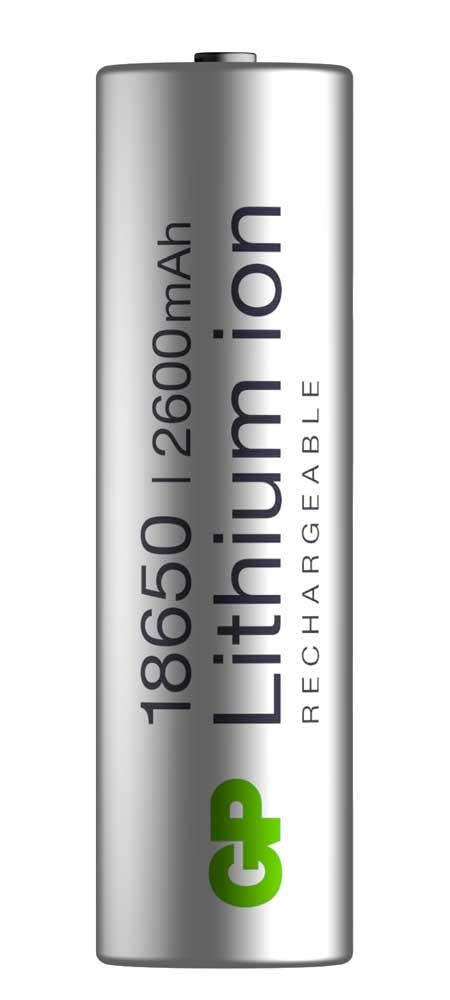 Uppladdningsbart batteri till ficklampor och pannlampor 18650 GP Batteries