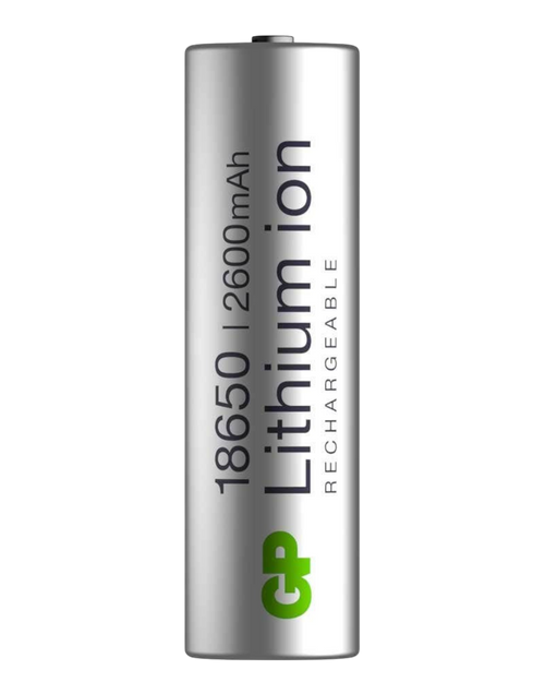 Uppladdningsbart batteri till ficklampor och pannlampor 18650 GP Batteries
