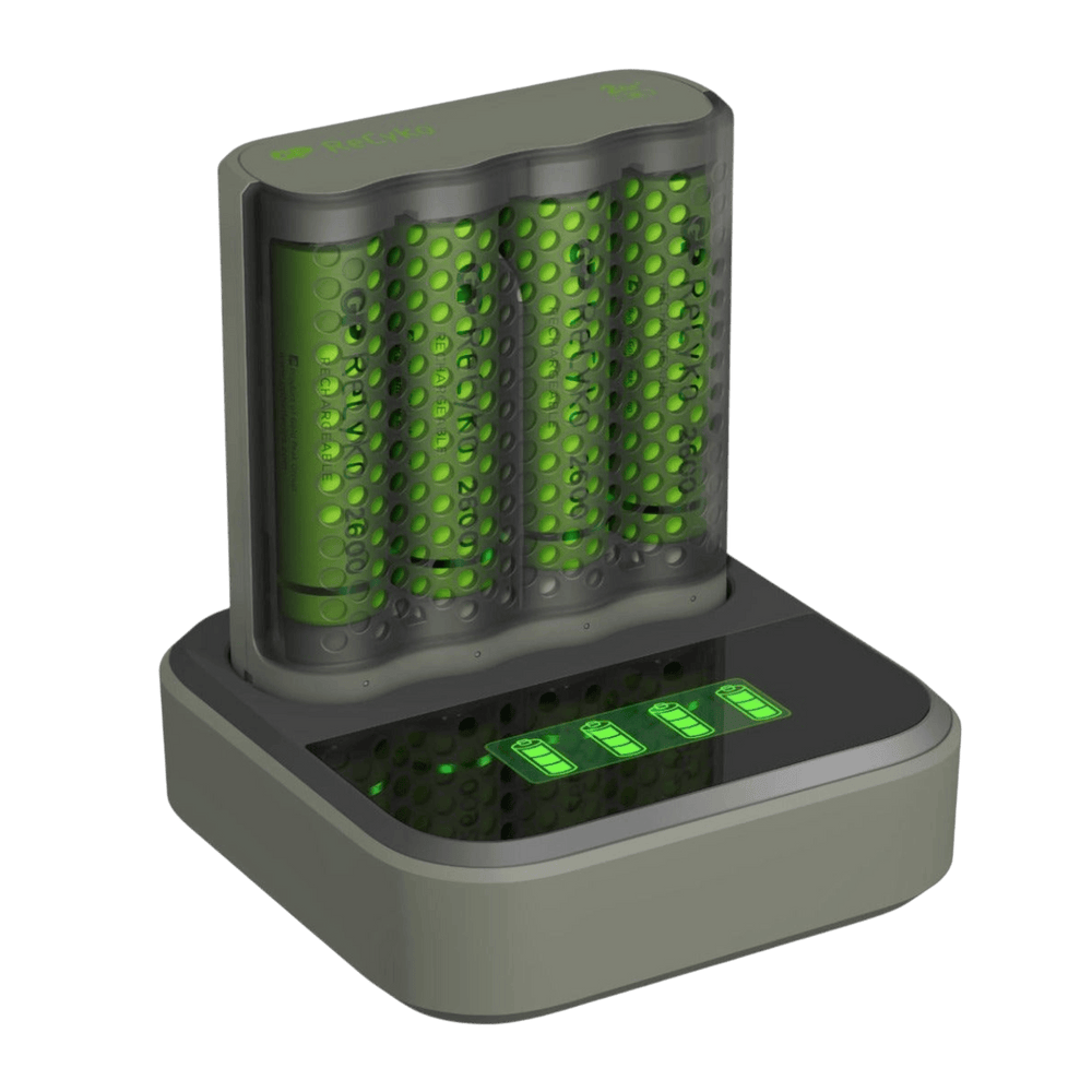 Laddstation GP ReCyko med 1 st batteriladdare och 4 st batterier – bild 2 – St George