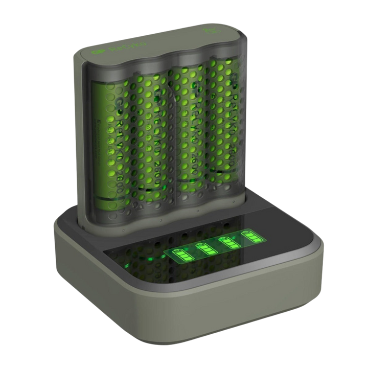 Laddstation GP ReCyko med 1 st batteriladdare och 4 st batterier – bild 2 – St George