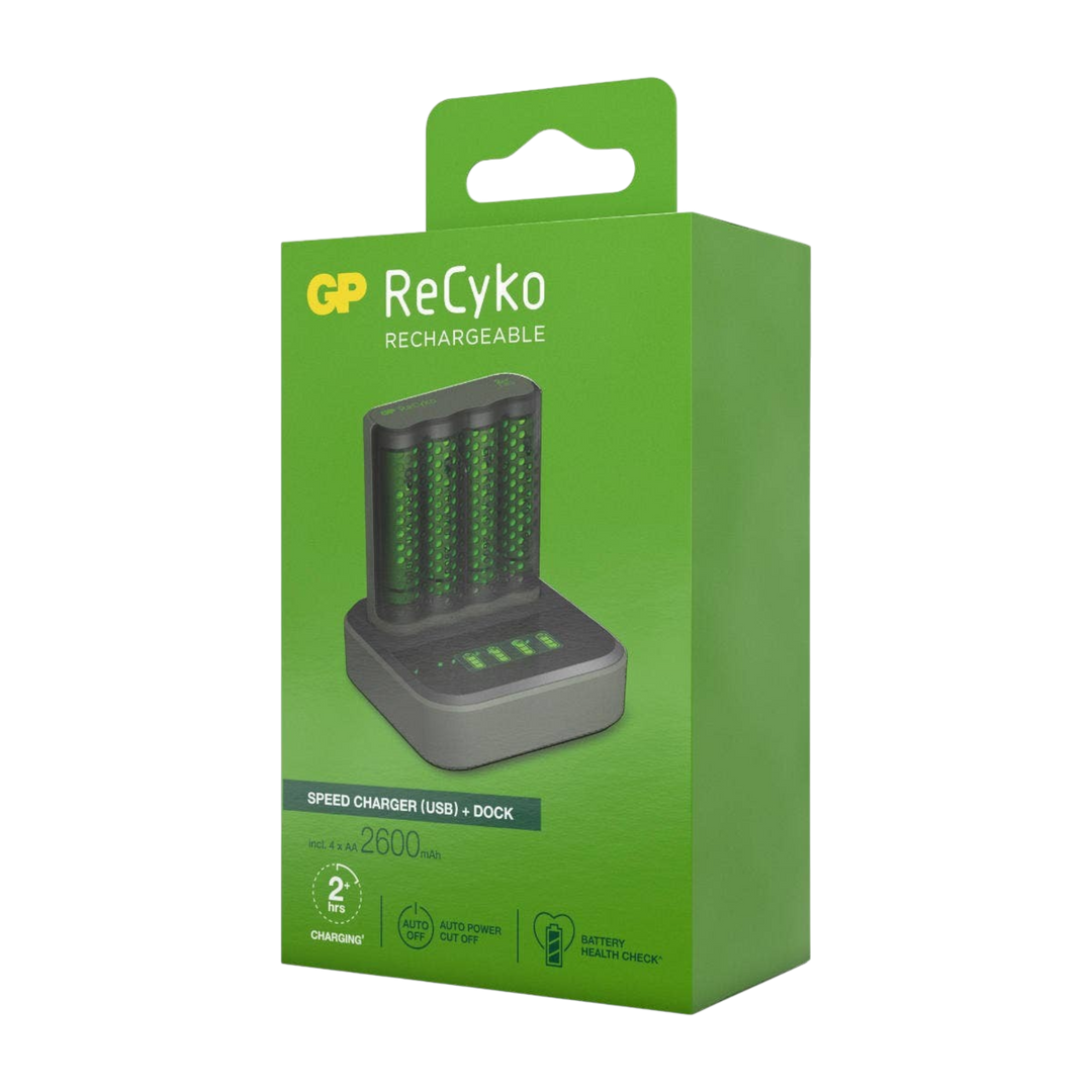 Laddstation GP ReCyko med 1 st batteriladdare och 4 st batterier – bild 4 – St George