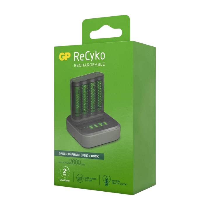 Laddstation GP ReCyko med 1 st batteriladdare och 4 st batterier – bild 4 – St George