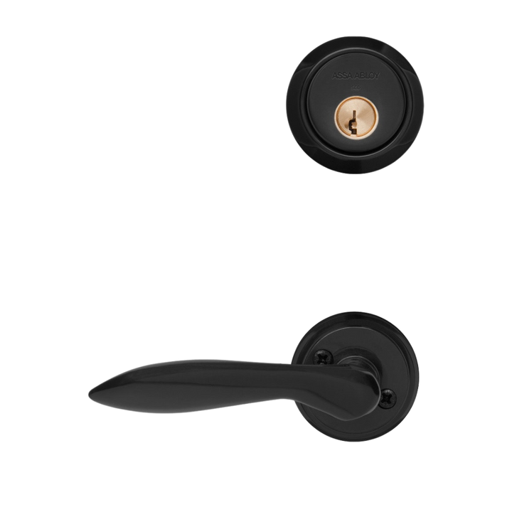 Behörssats ASSA Entré d12-S1 - Mattsvart Mirus