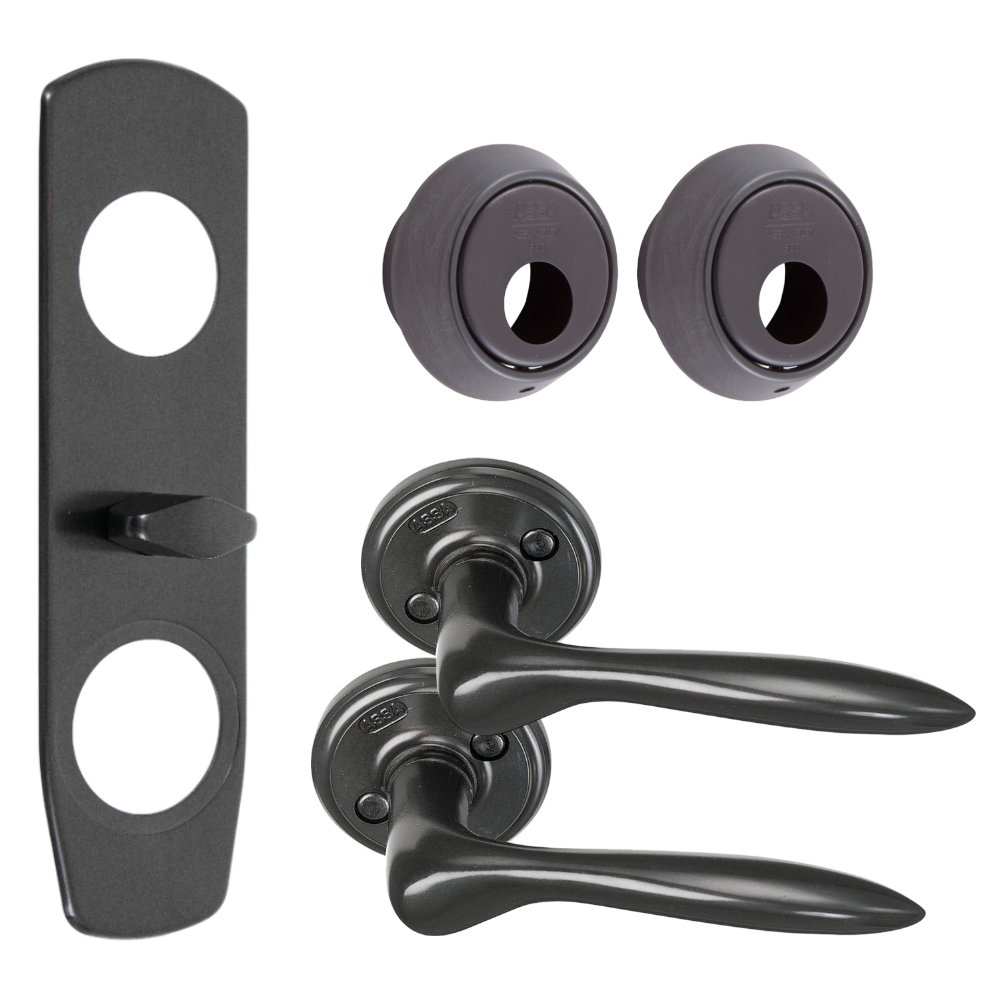 Beslagspaket ASSA Epok 1956 Mattmässing