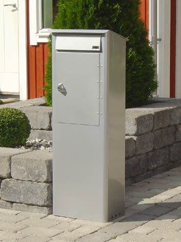 Låsbar postlåda Biggi Ekonomi med tömningslucka fram | Vit
