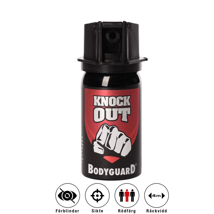 Självförsvarsspray Bodyguard Knock Out Version 3 - Förblindar, färgar och paralyserar