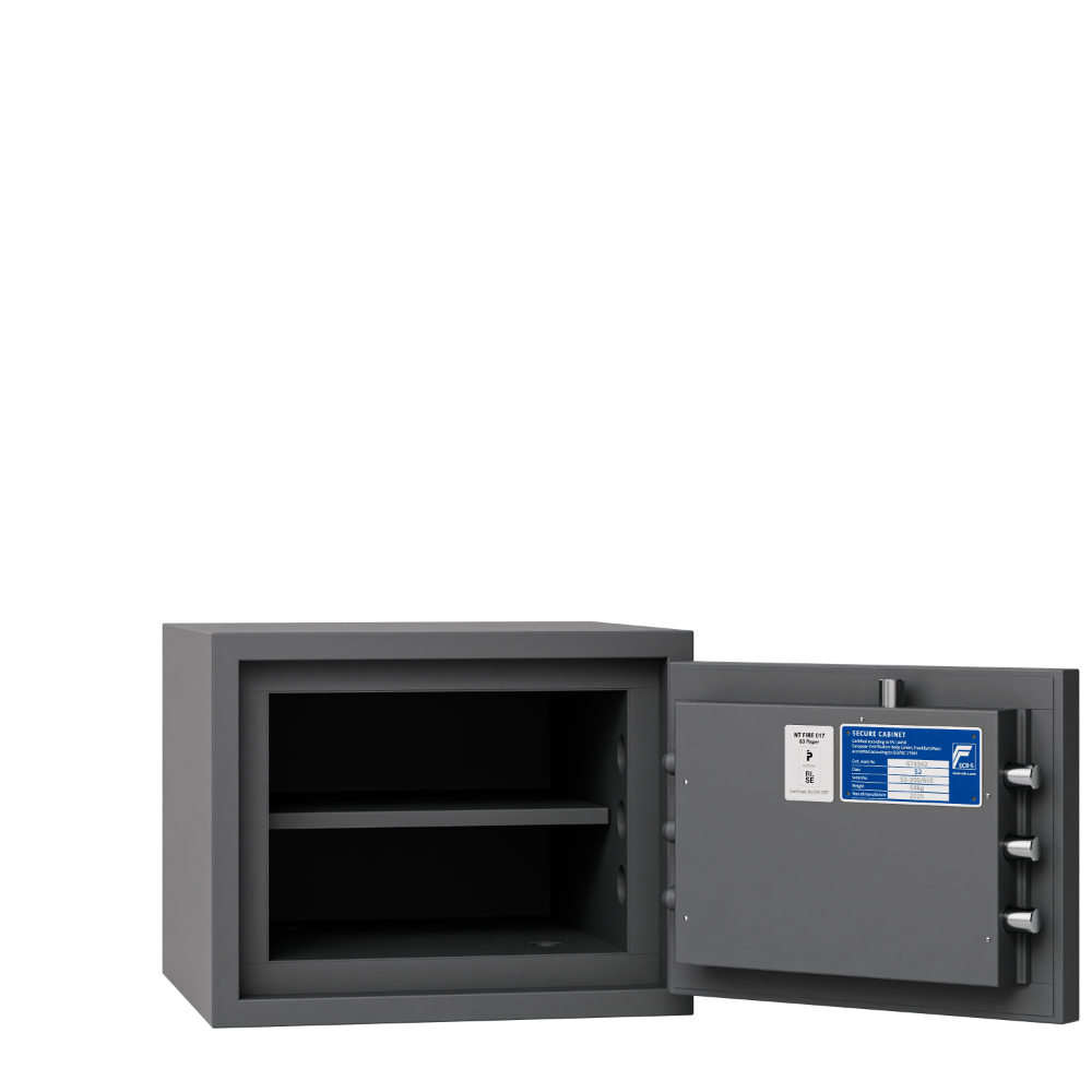 Brand- och stöldskyddsskåp Robursafe S2-350/60P med öppen dörr