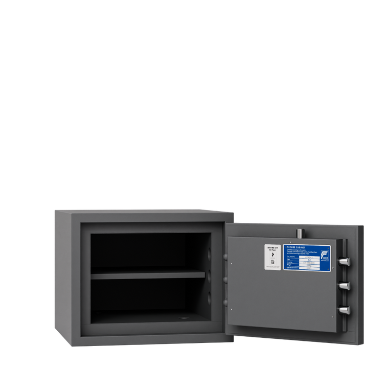 Brand- och stöldskyddsskåp Robursafe S2-350/60P med öppen dörr