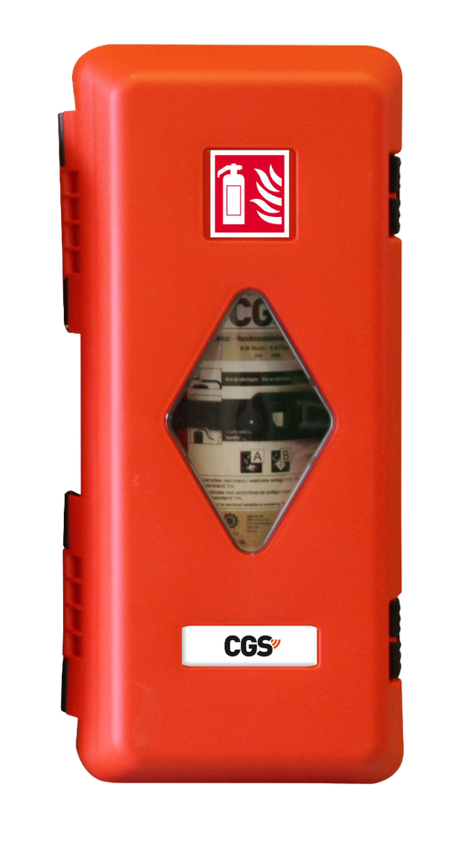 Brandsläckarskåp CGS PRO EC9PW för 6 kg pulver- och 6 l skumsläckare