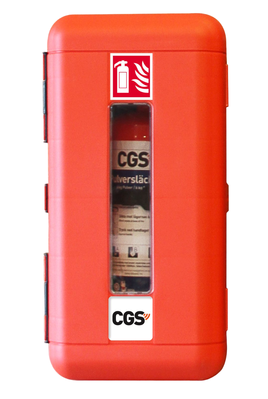 Brandsläckarskåp CGS för 6 kg pulversläckare