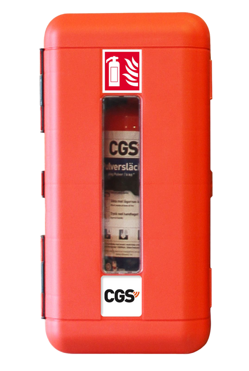 Brandsläckarskåp CGS EC6SW med fönster för 6 kg pulversläckare