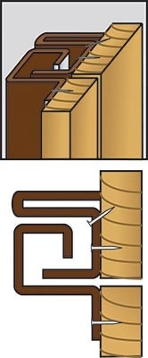 Brytskydd C-Profilen typ U (utåtgående) - Brun