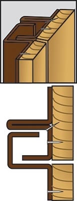 Brytskydd C-Profilen typ UB (utåtgående, bred karm) - Brun