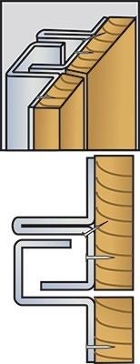 Brytskydd C-Profilen typ UB (utåtgående, bred karm) 2115 mm - Förzinkad