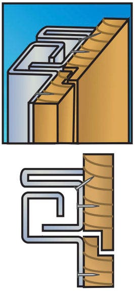 Brytskydd C-Profilen typ UF (utåtgående, falsad) 2115 mm