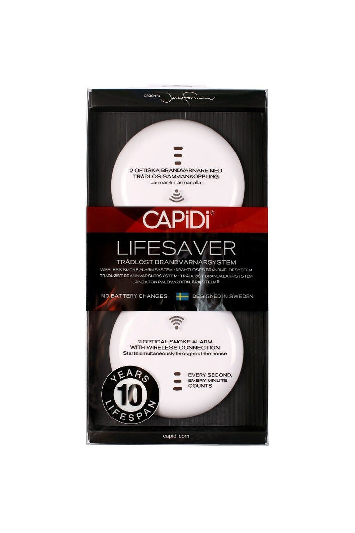 Brandvarnare CAPiDI Sammankopplingsbar Förpackning 2-pack
