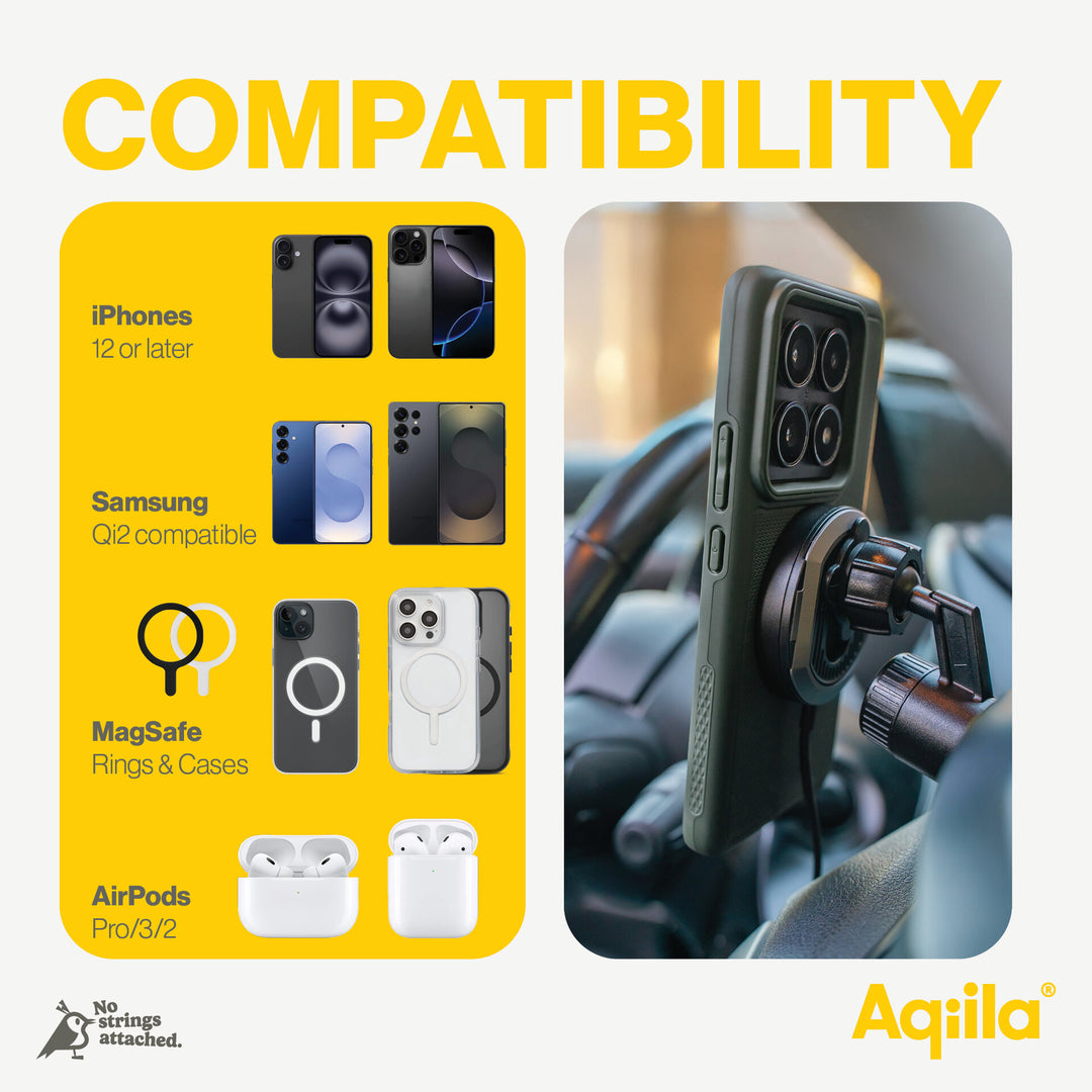 Aqiila Chargebird QC1 Qi2 trådlös laddare