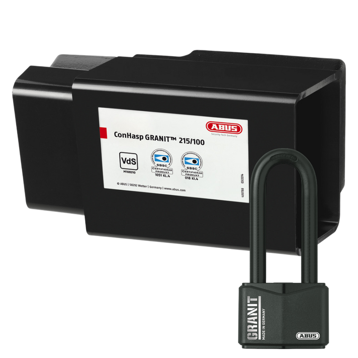 Containerlås ABUS Granit™ ConHasp 215/100 Klass 4 med ABUS 37RK/70 hänglås