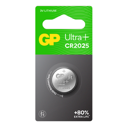 Knappcell GP Ultra Plus Lithium CR2025