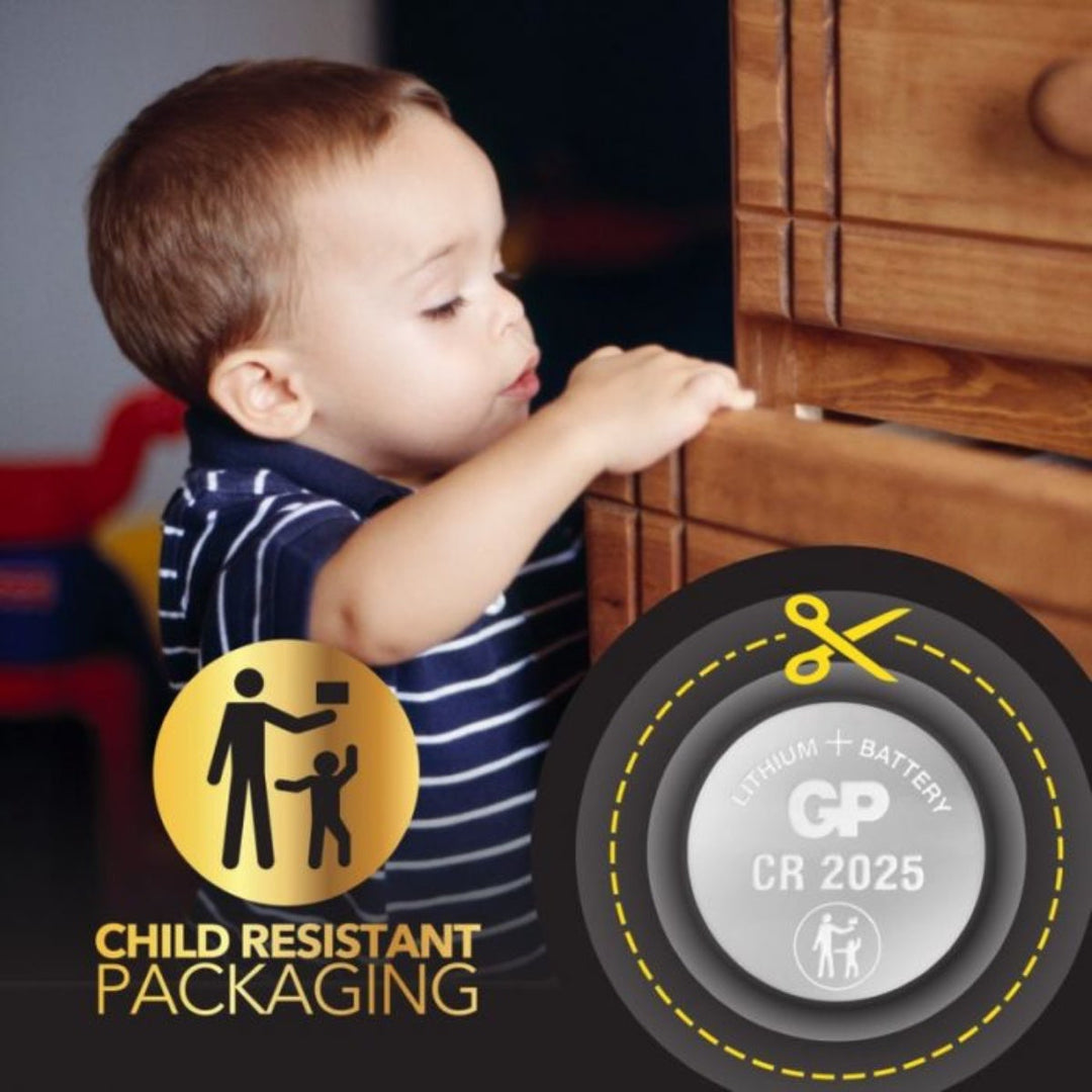 Knappcell GP Lithium CR 2025 - 4-pack