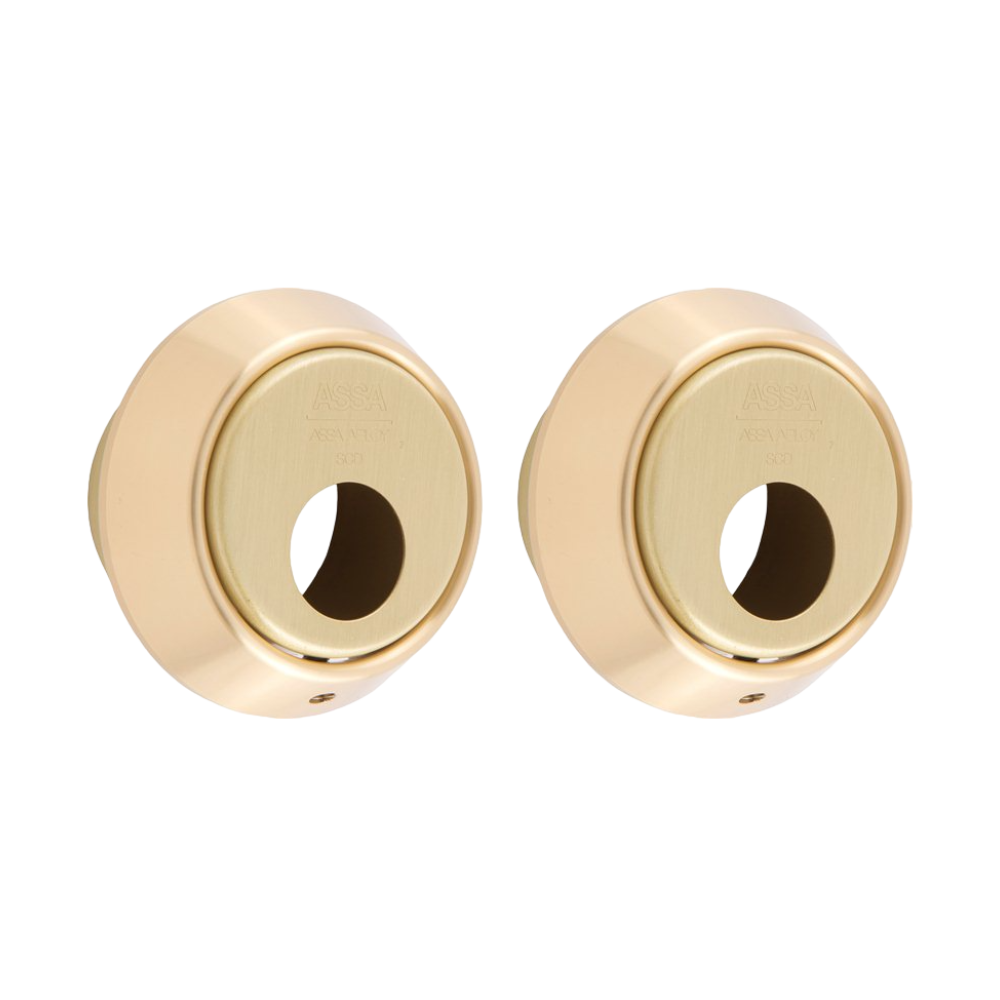 Cylinderbehör ASSA 3212 S i mattmässing till ASSA Triton, Neptun med flera