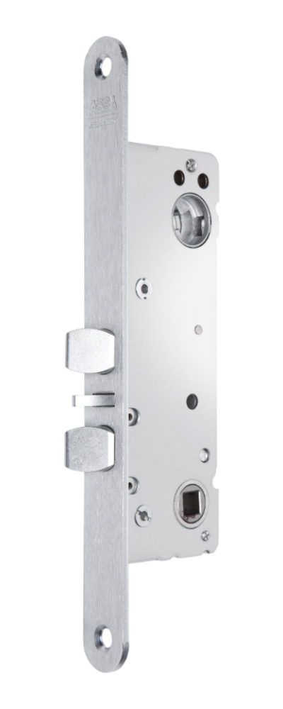 Låshus med förreglat cylinderfall och tryckesfall ASSA 222-35 - Höger