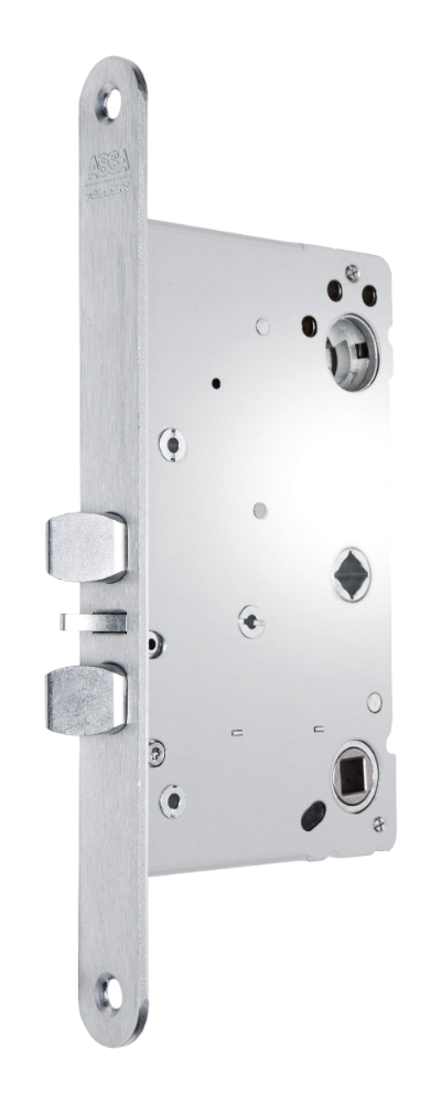 Låshus med förreglat cylinderfall och tryckesfall ASSA 722-70 - Höger