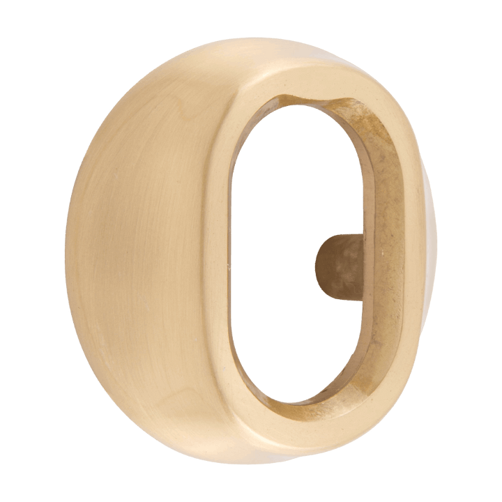 Cylinderring för oval låscylinder till utsida ASSA - Matt mässing - 16 - 21 mm