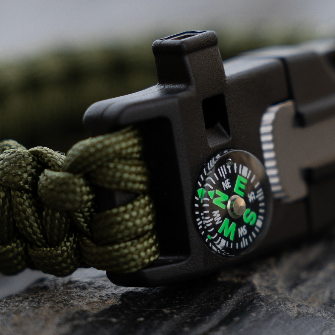 Survivalbracelet Bodyguard - Green - Compass