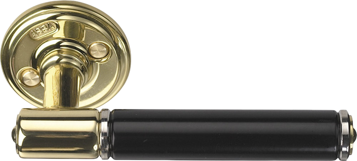 Dörrtrycke ASSA Epok 1930 - Mässing med svart handtag