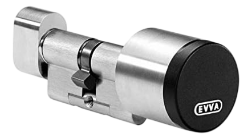 EVVA AirKey Europacylinder till utsidan med låsvred på insidan