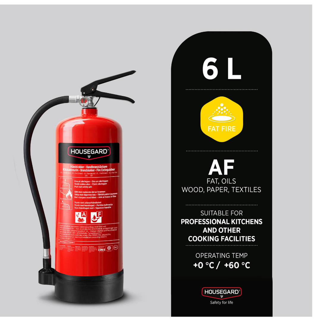 Fettbrandsläckare 6 liter Housegard PFAS fri
