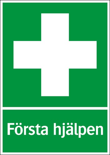 Första hjälpen skylt "Första hjälpen" – St George