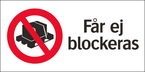 Får ej blockeras