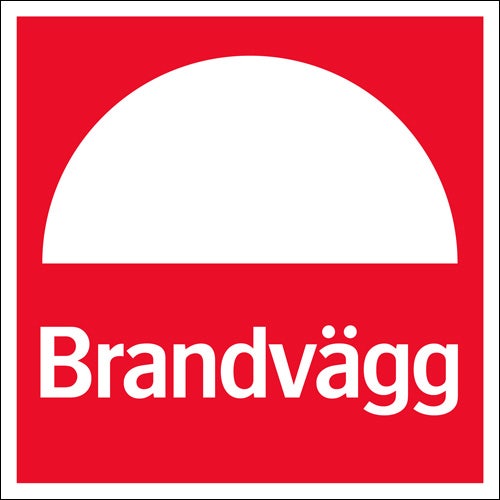 Reflekterande Brandskylt "Brandvägg"