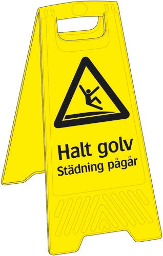  Varning halt golv
