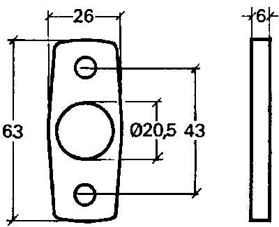 Förhöjningsbricka ASSA 4548 till säkerhetsanordning ASSA 805,Förhöjningsbricka ASSA 4548 till säkerhetsanordning ASSA 805