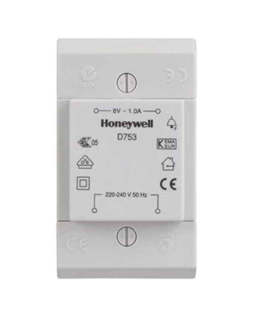 Transformator  8V / 1A Honeywell D753 till dörrklockor m fl