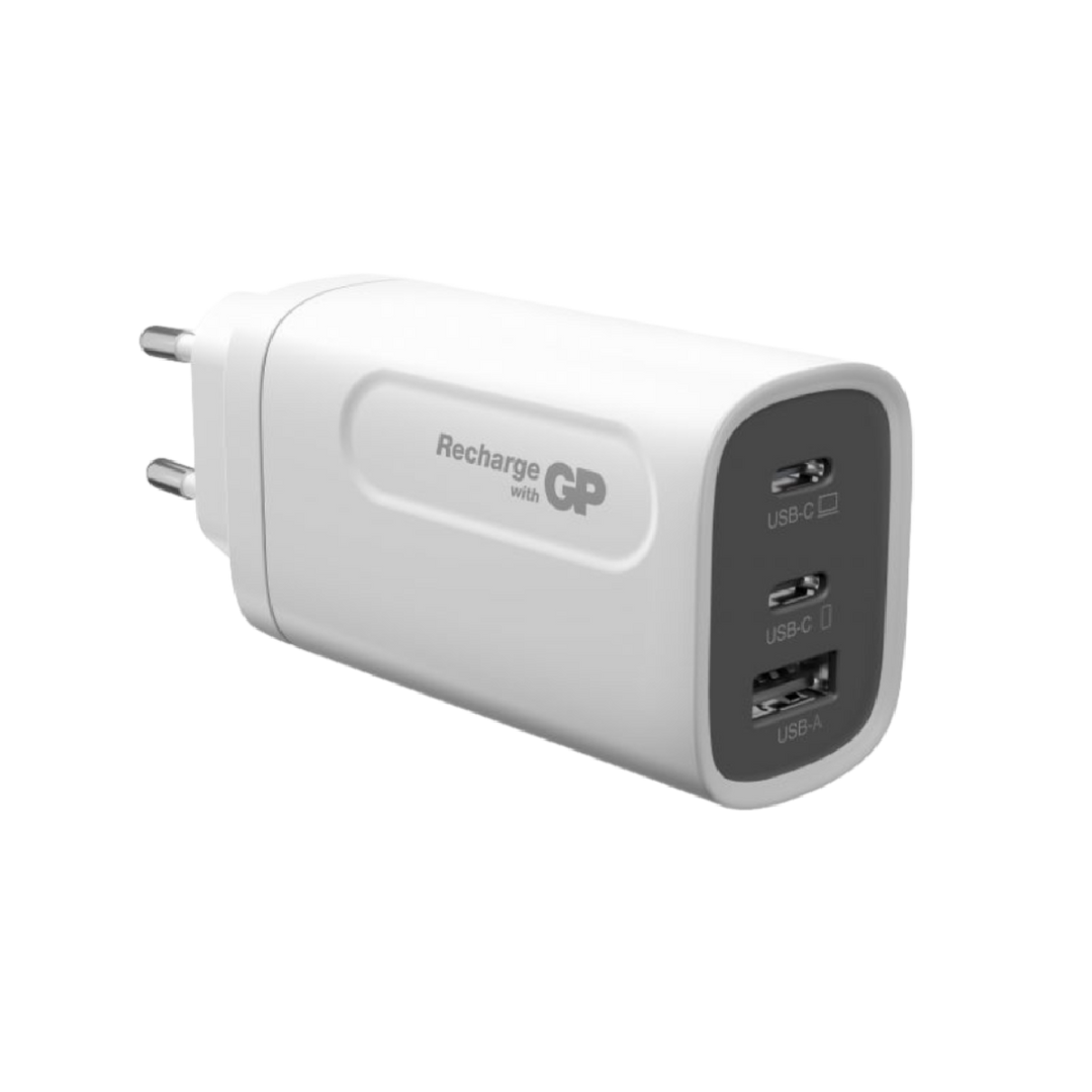 Väggladdare GP GaN PD 65W med tre uttag
