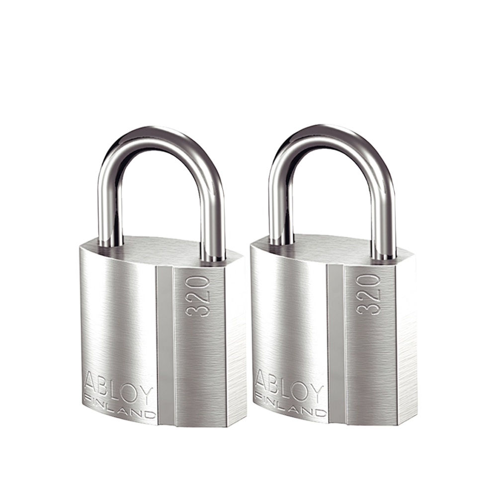 2 stycken hänglås ABLOY PL320/20 Klass 1 med lika låsning