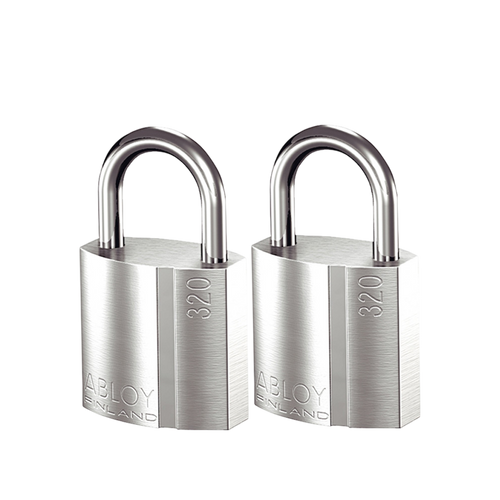 2 stycken hänglås ABLOY PL320/20 Klass 1 med lika låsning