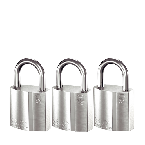3 stycken hänglås ABLOY PL320/20 Klass 1 med lika låsning