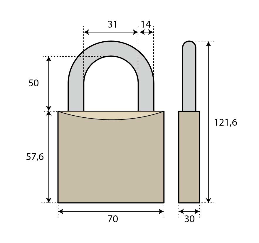 Hänglås ABLOY PL350/50 Klass 4