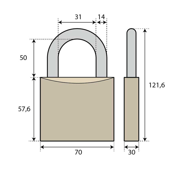 Hänglås ABLOY PL350/50 Klass 4