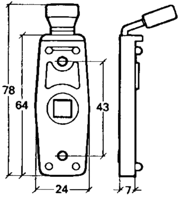 Ritning- 7028662 -  Barnskyddande handtagsspärr ASSA 850