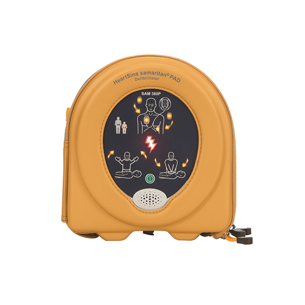 Hjärtstartare HeartSine Samaritan PAD 360P i förvaringsväskan